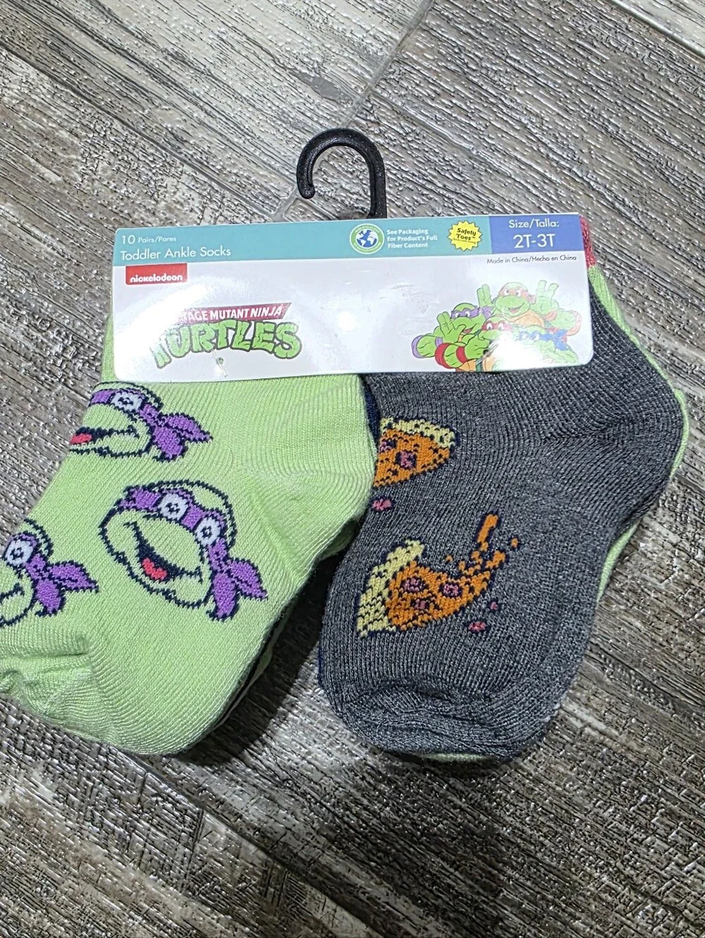 bundle 2 Packs Nickelodeon Teenage Mutant Ninja Turtles Toddler Socks 2t-3t
